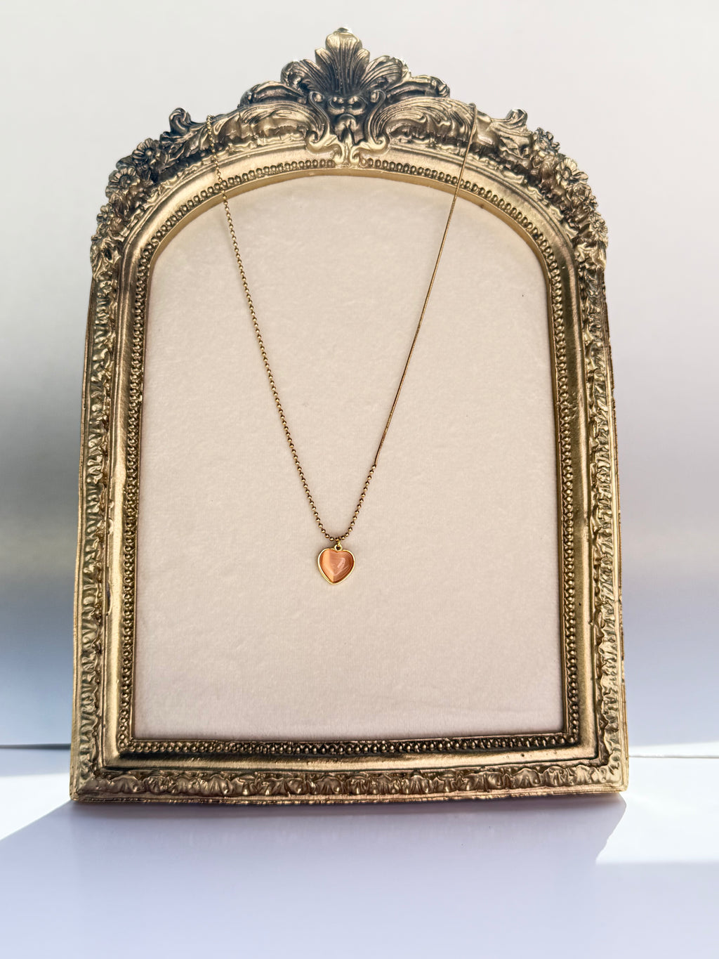 The Peach Heart Necklace