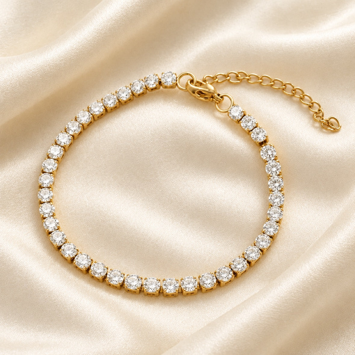 Silver tennis bracelet