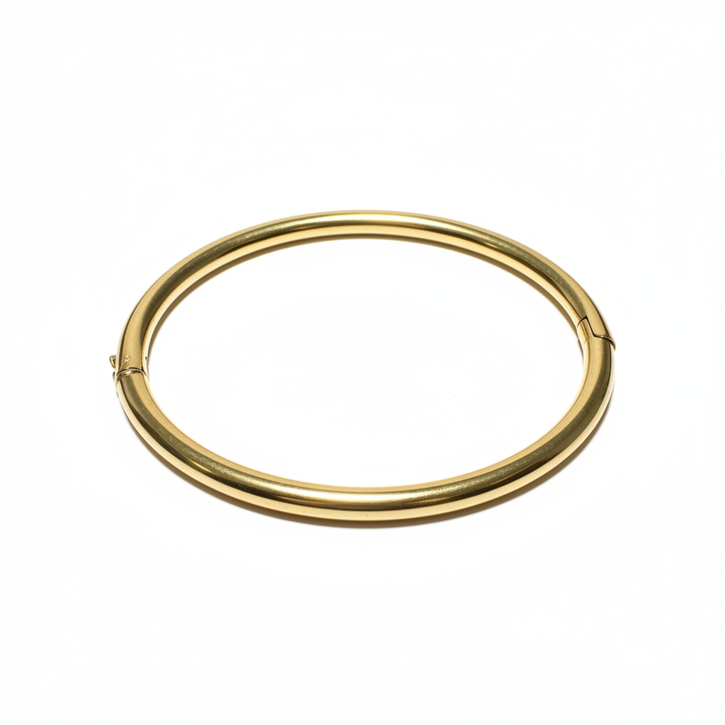 Classic Gold Bangle White