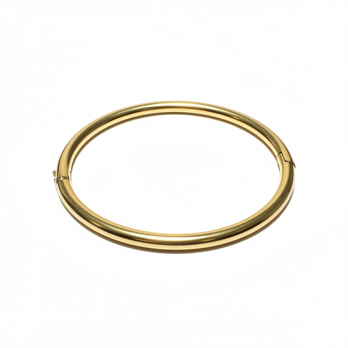 Classic Gold Bangle White