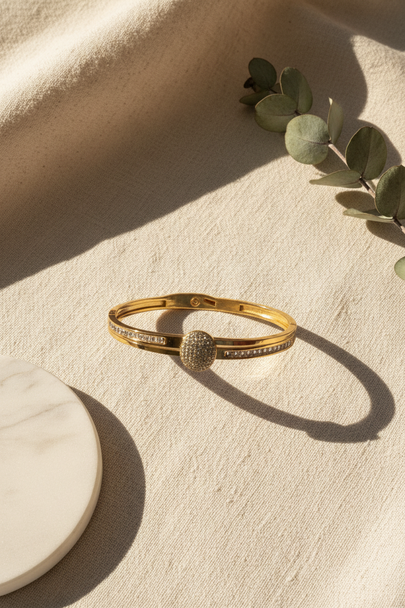 Crystal Circle Cuff