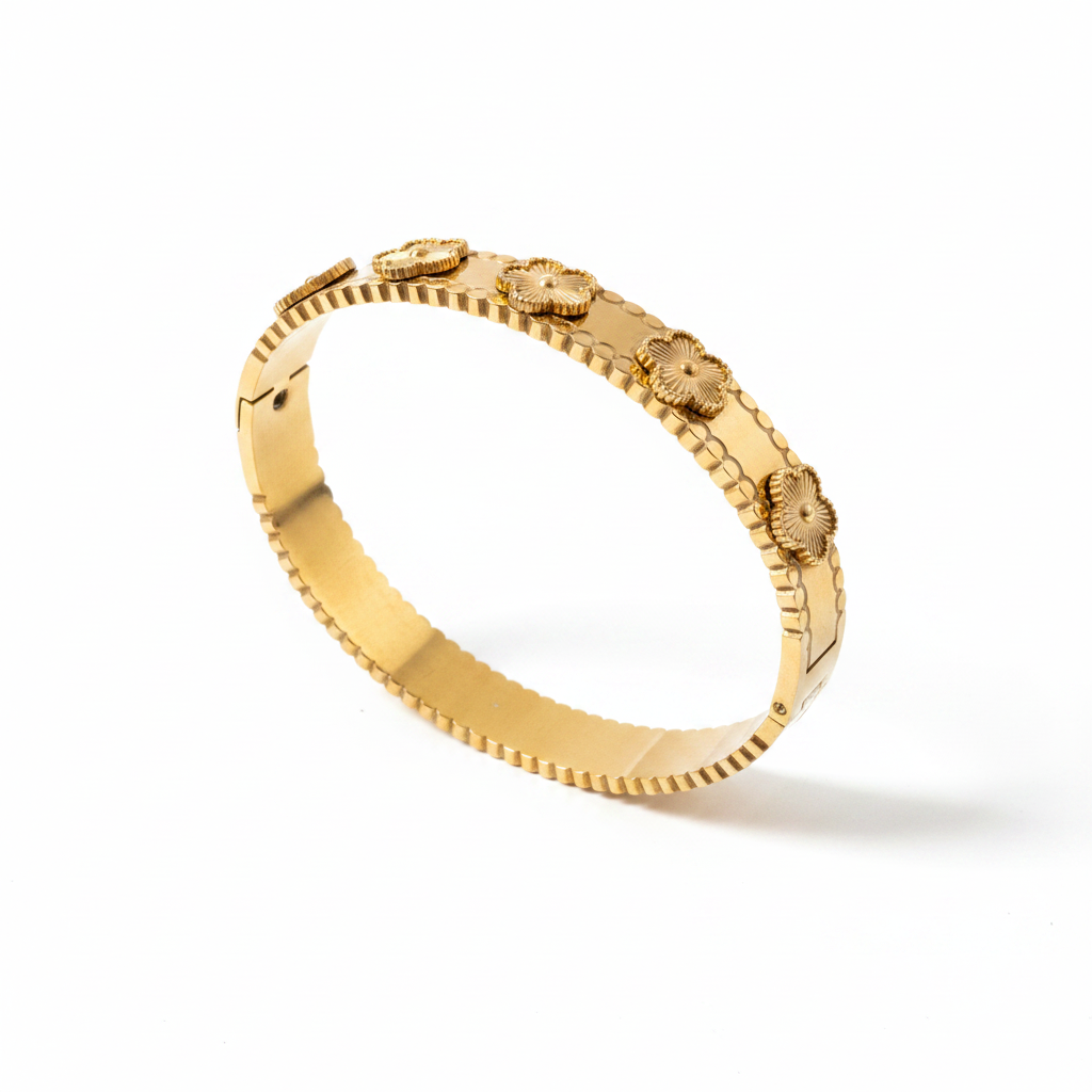 Golden Clover Bangle
