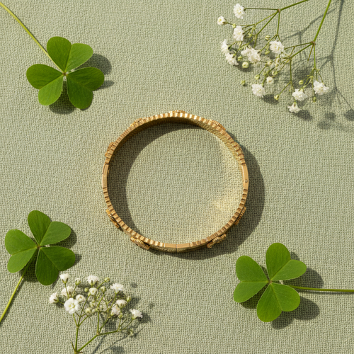 Golden Clover Bangle