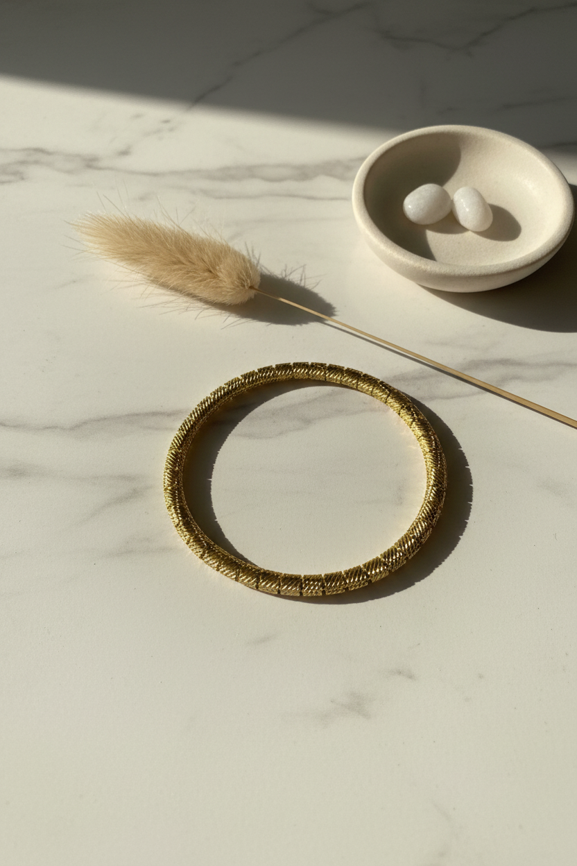 Golden Twist Bangle