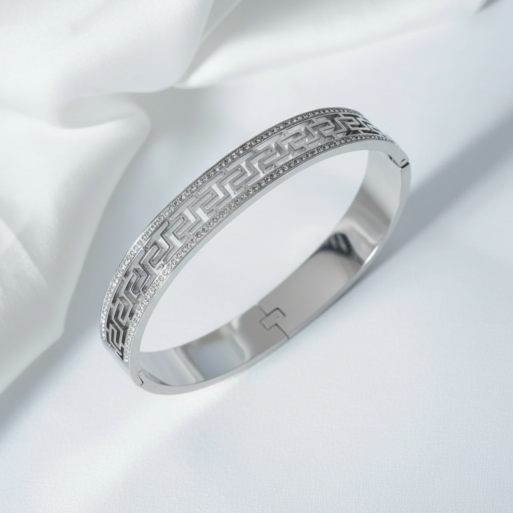 Greek Key Bangle – Aesthetic