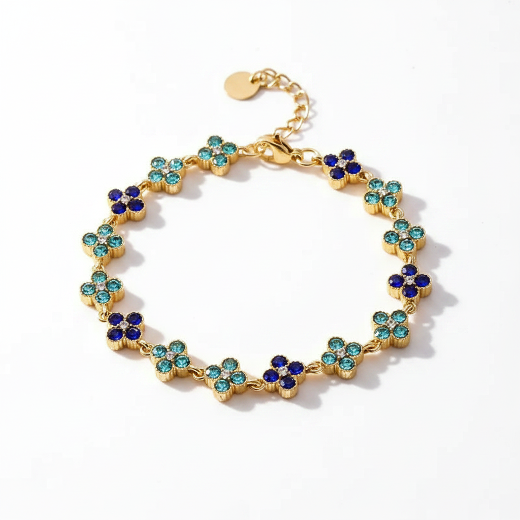 Mixed Blue Clover Charm