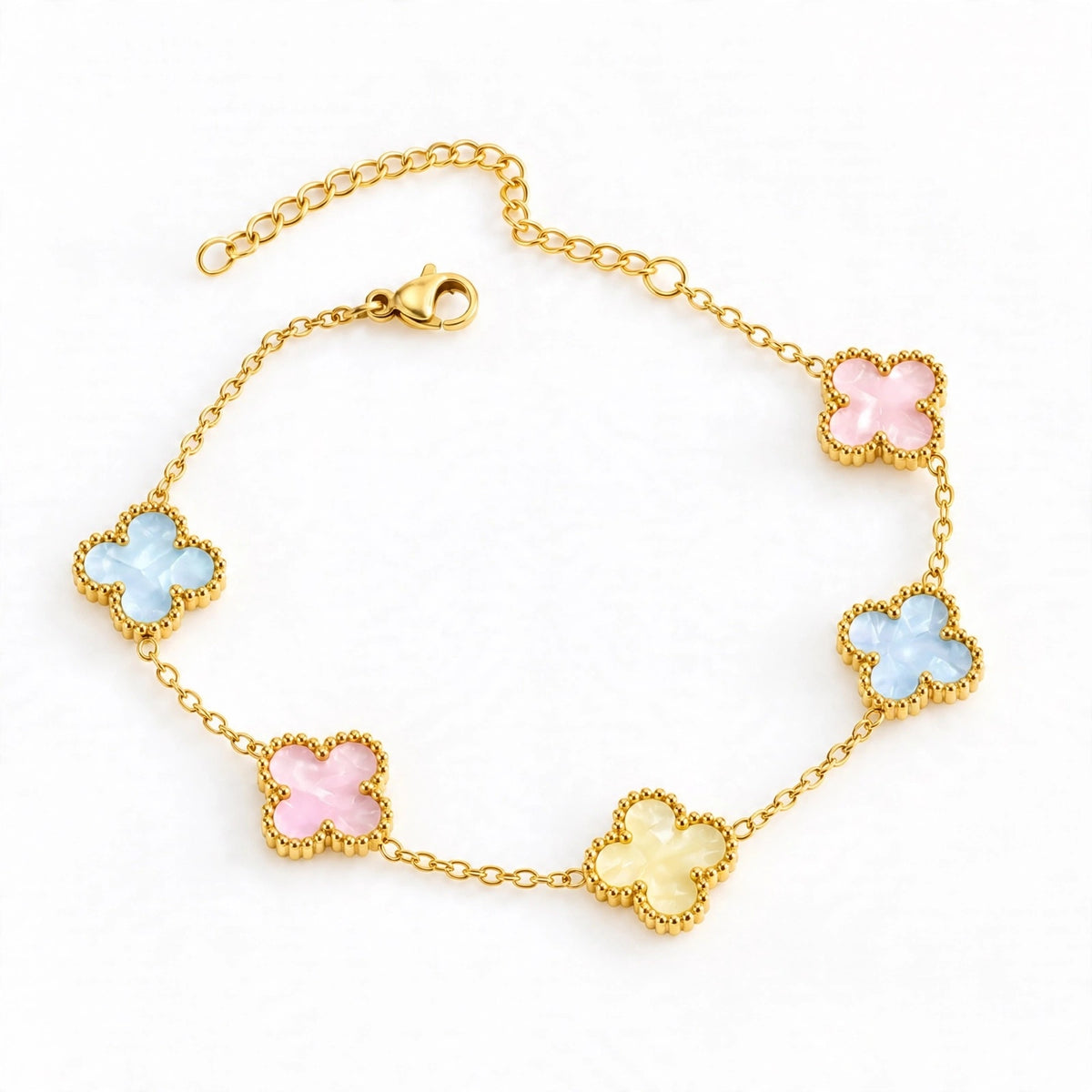 Pastel Clover Bracelet