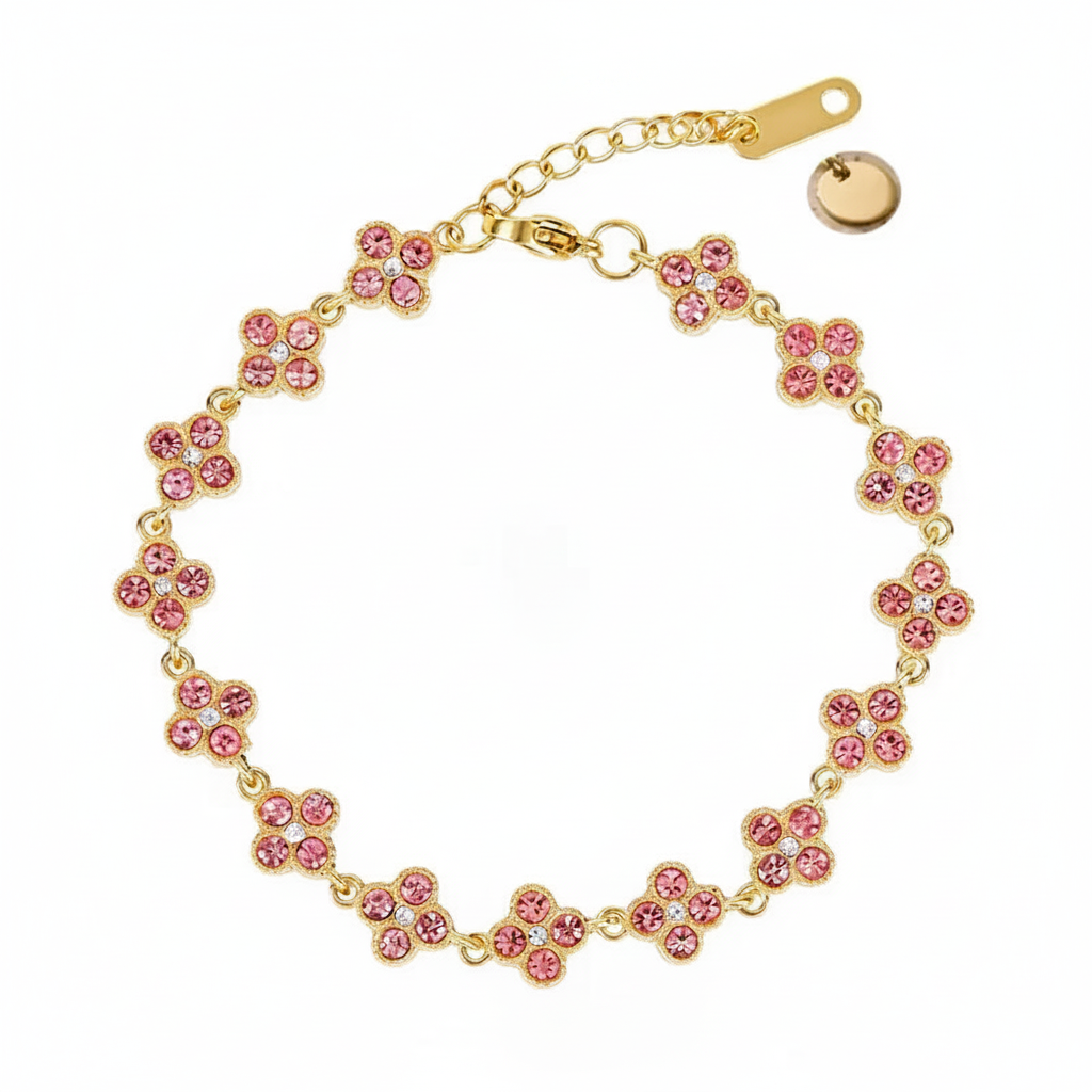 Pink Clover Charm