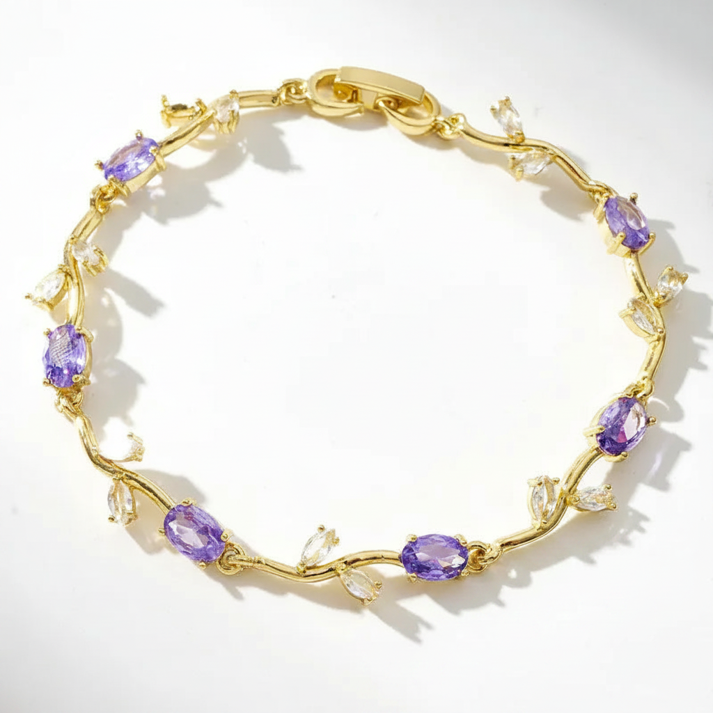 Purple Pink Tulip Bracelet