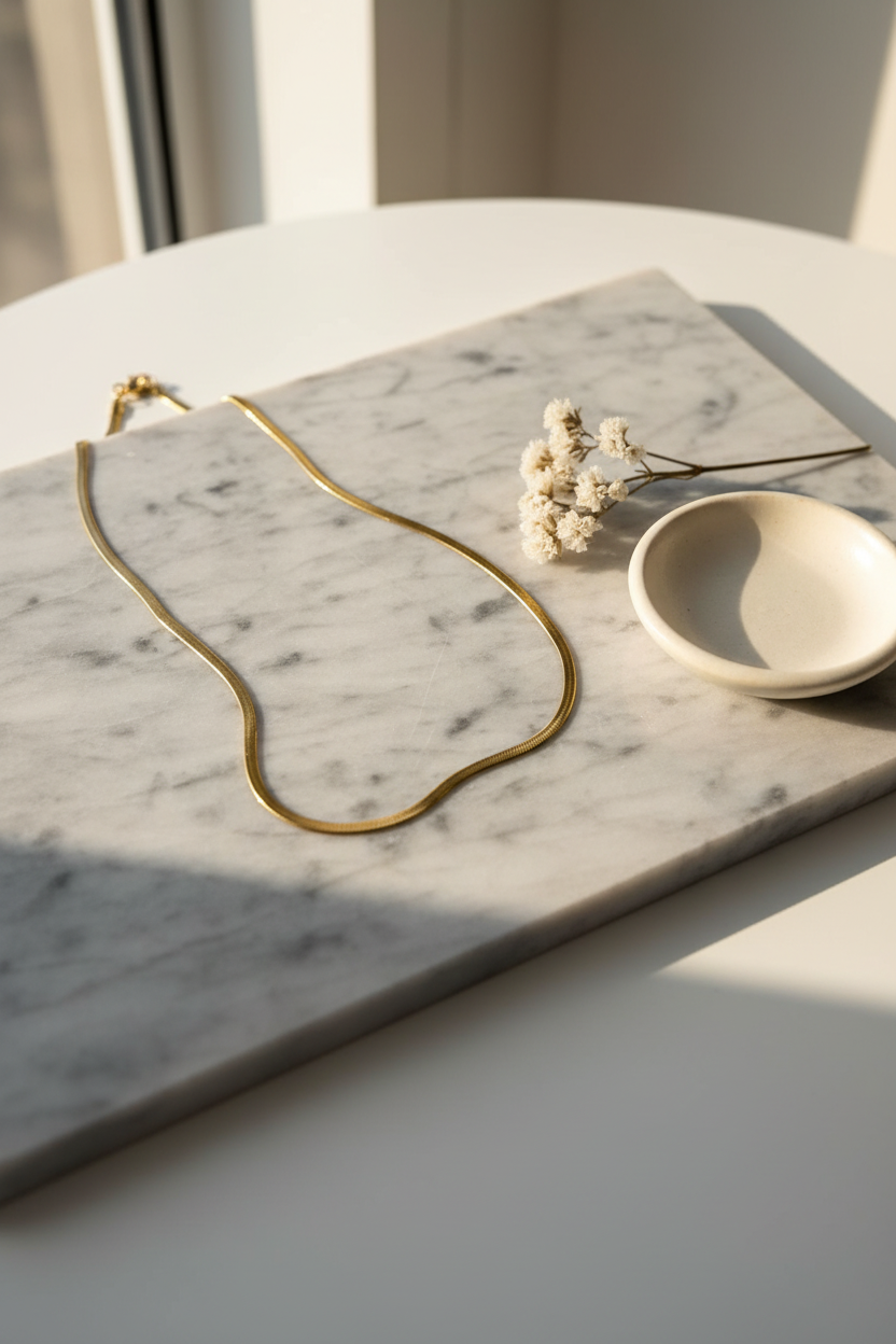 Sleek Herringbone Chain