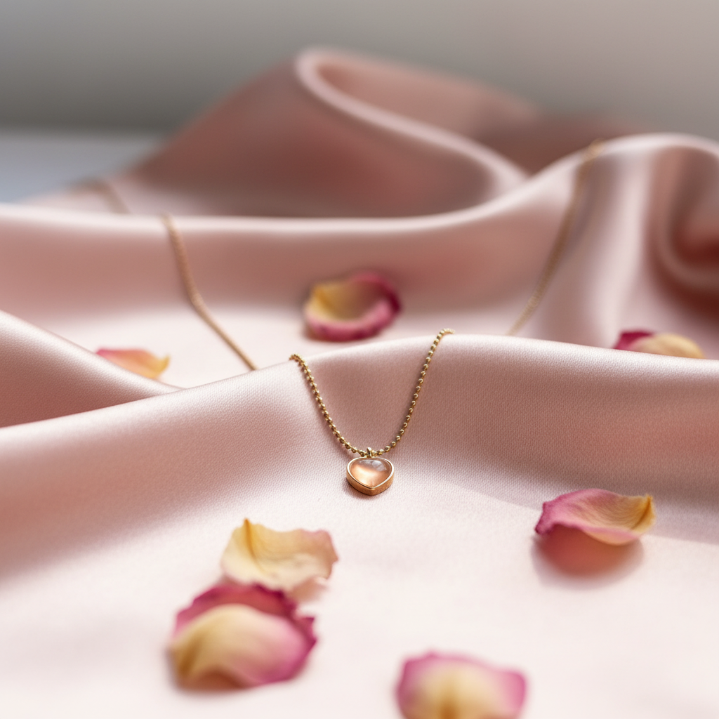 The Peach Heart Necklace