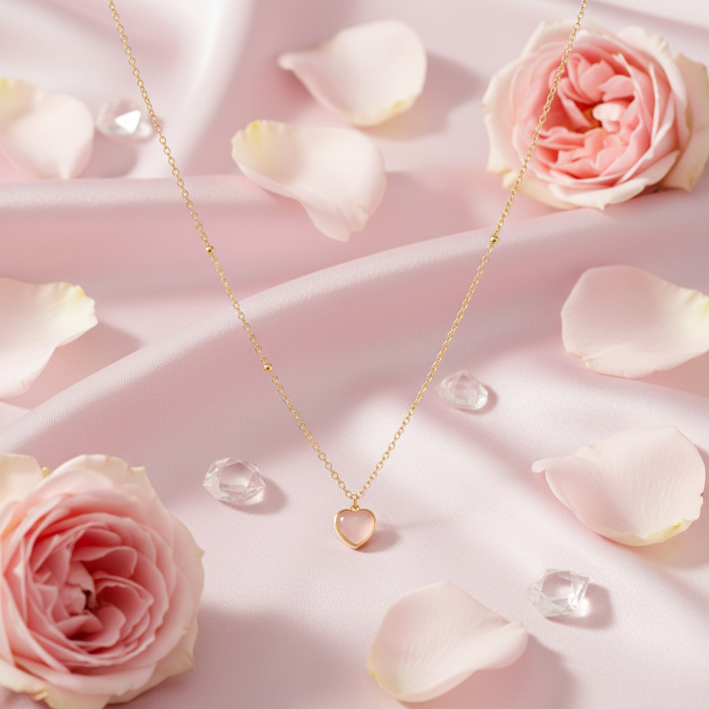 The Peach Heart Necklace