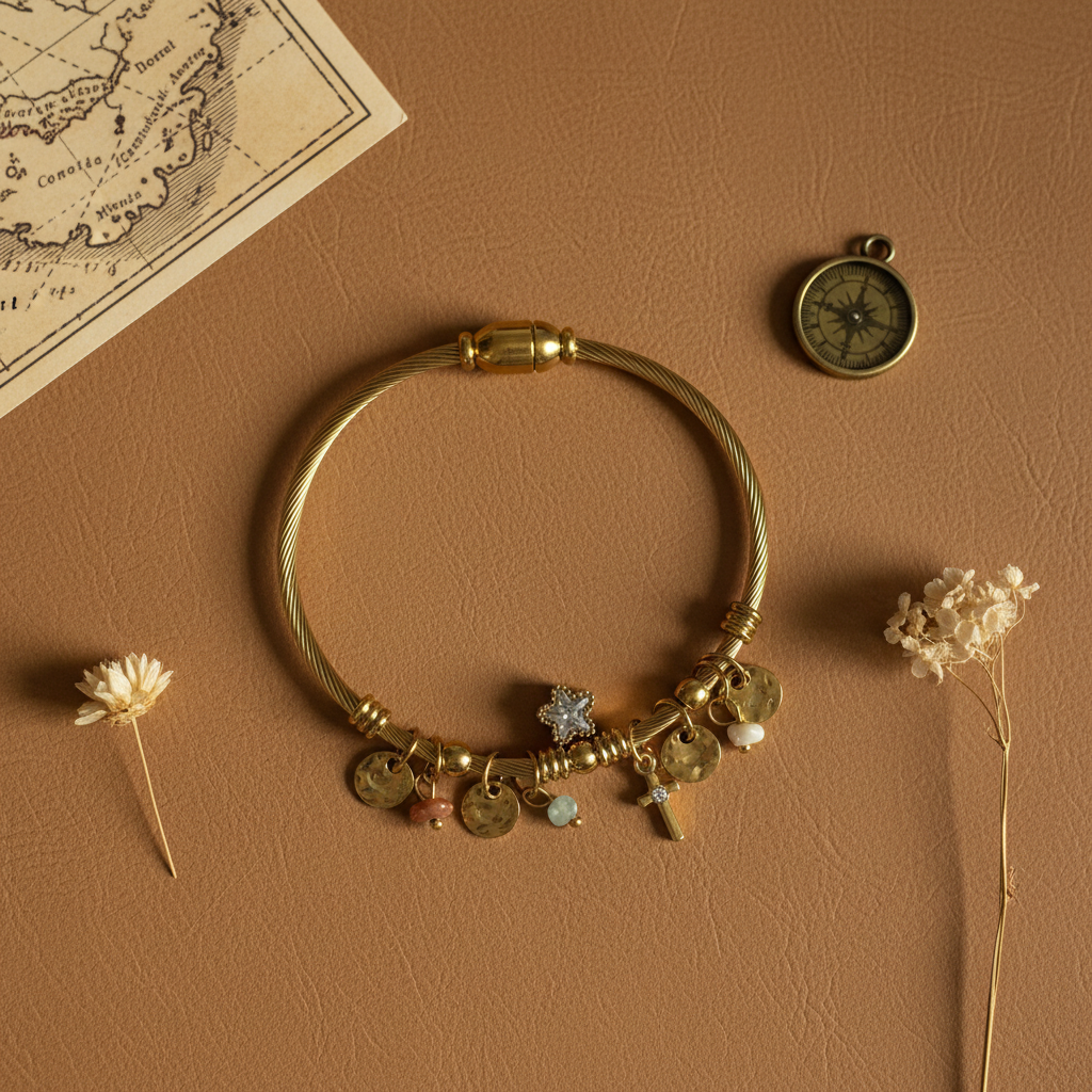 The Wanderlust Charm Bangle